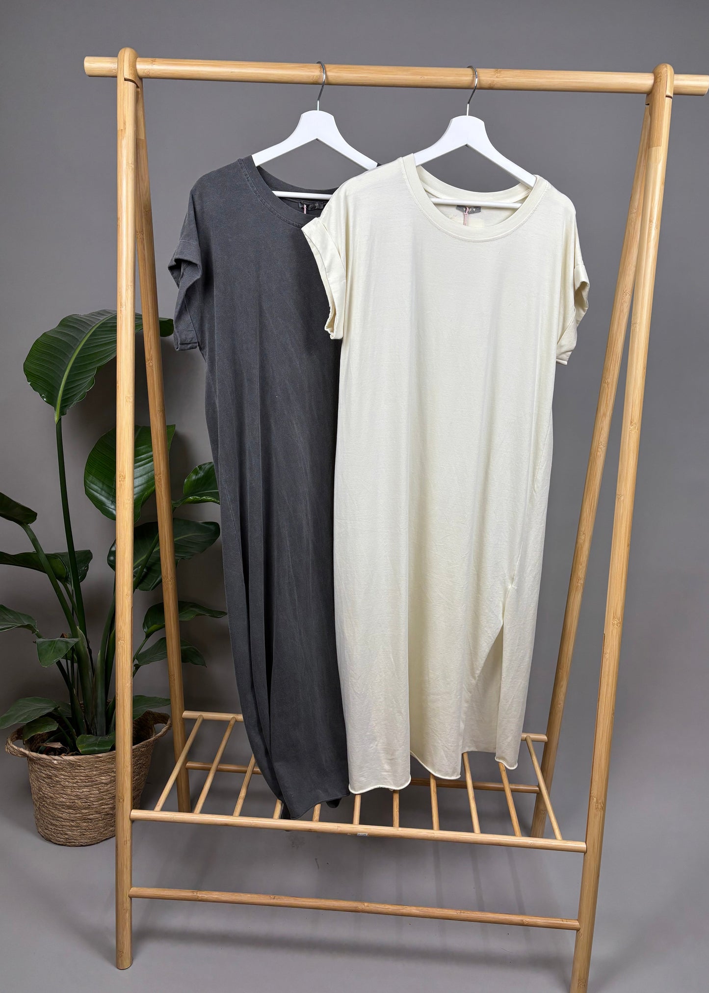 T-Shirt Kleid Edge Anthrazit