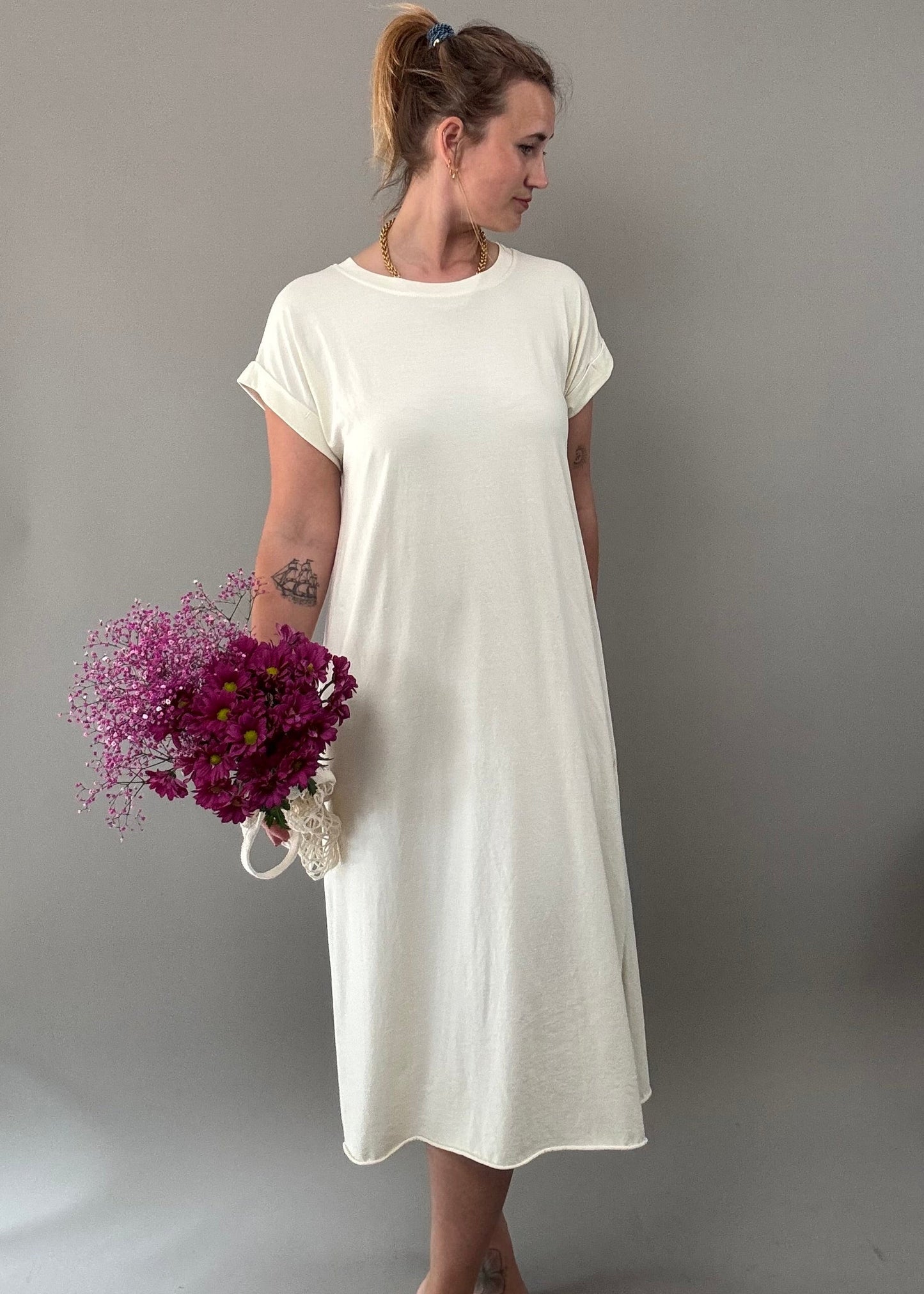 T-Shirt Kleid Bora Off-White