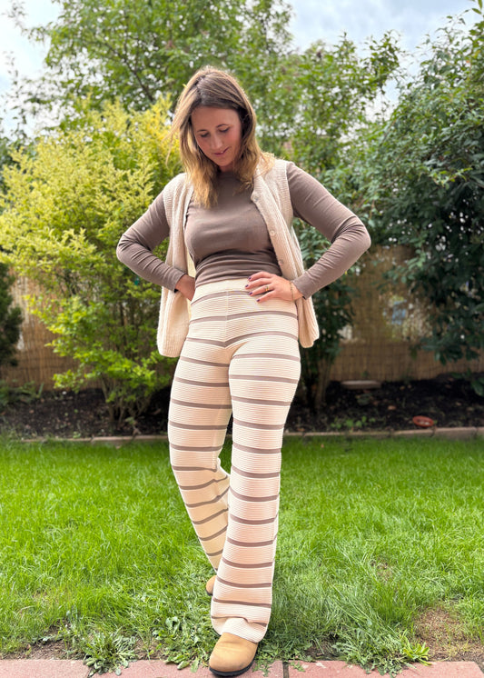 Hose Mia Creme & Taupe