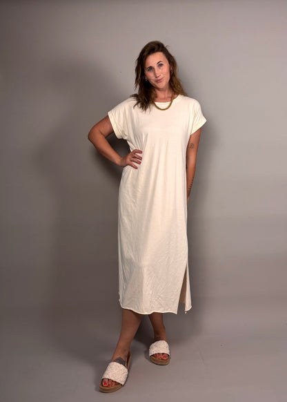 T-Shirt Kleid Edge Off-White