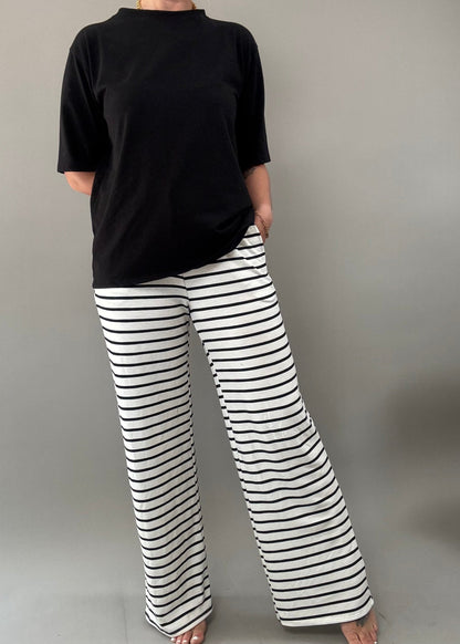 Hose Stripe - Weiß / Grün