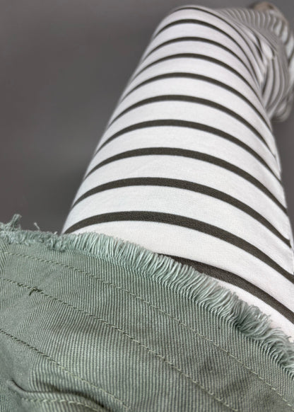 Hose Stripe - Weiß / Grün