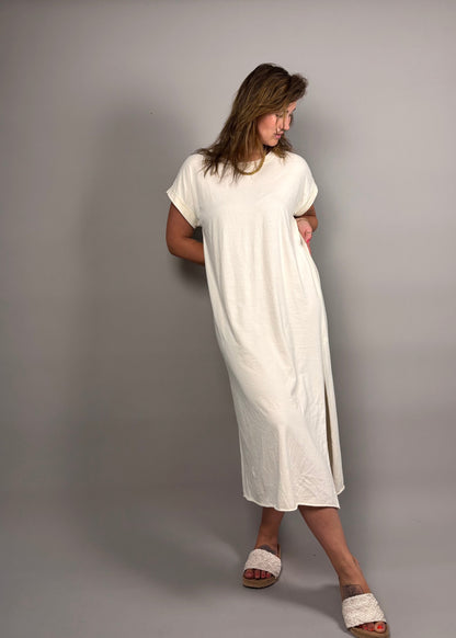 T-Shirt Kleid Edge Off-White