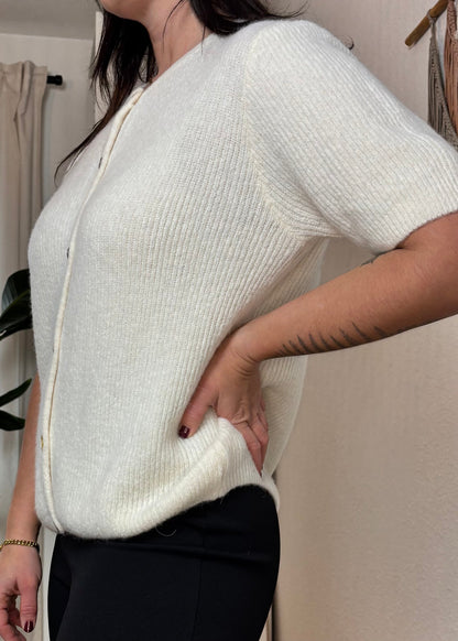 Cardigan Arica Halbarm – Off White
