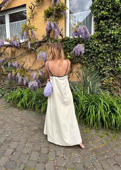 Maxikleid Leinenmix Sand