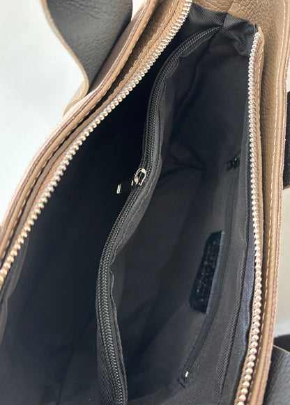 Ledertasche Canberra Taupe