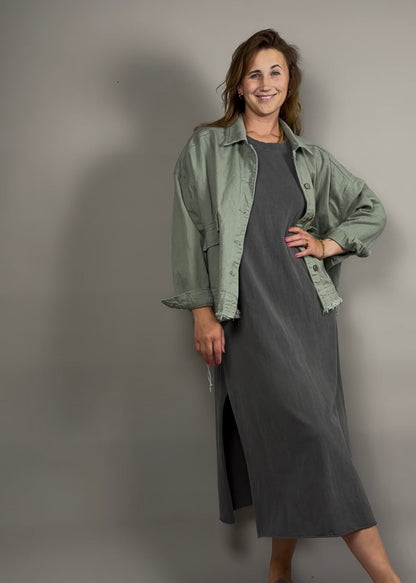 T-Shirt Kleid Edge Anthrazit