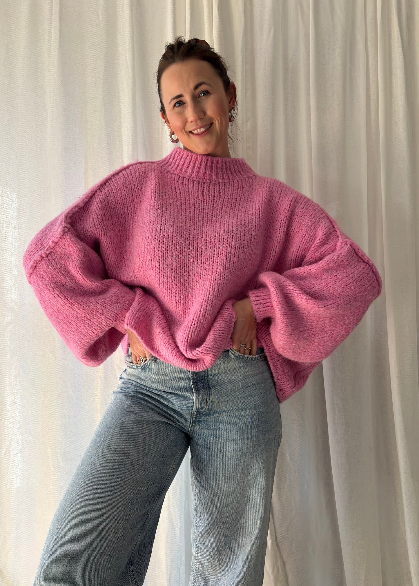Strickpullover Canela Oversized Pink