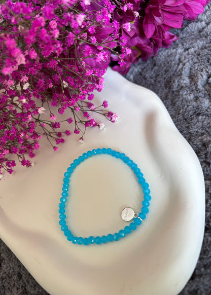 Kristallarmband April - Türkis