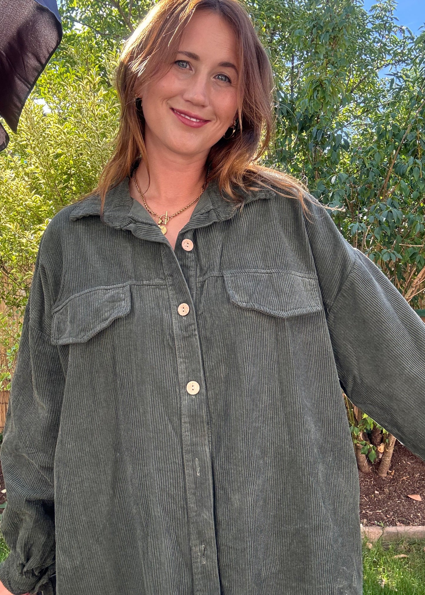 Cordjacke Hella Olive Green