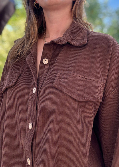 Cordjacke Denver Dark Chocolate