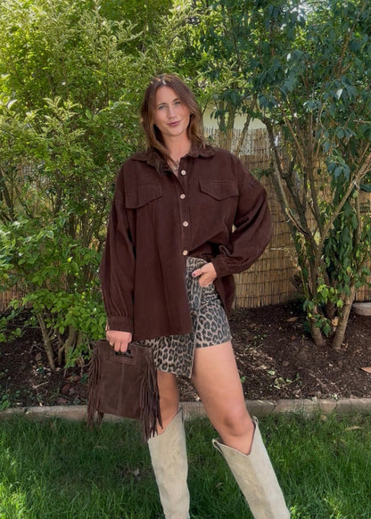 Cordjacke Denver Dark Chocolate