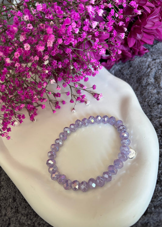 Kristallarmband Pauline - Flieder