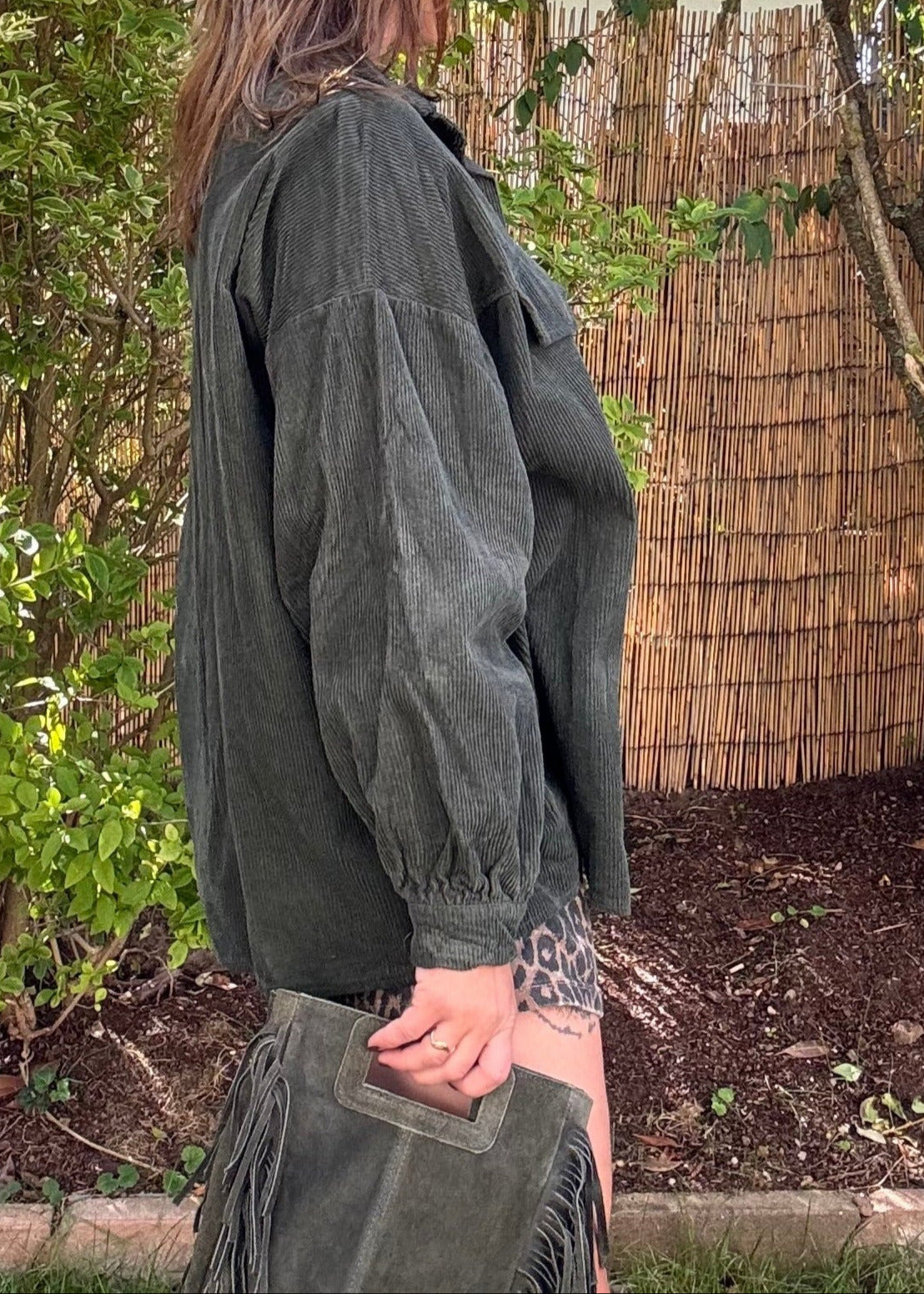 Cordjacke Hella Olive Green