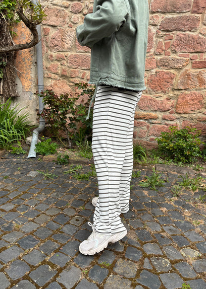Hose Stripe - Weiß / Grün