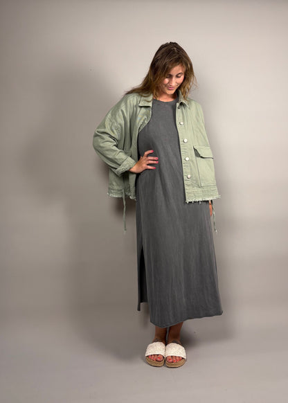 T-Shirt Kleid Edge Anthrazit