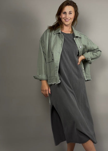 T-Shirt Kleid Edge Anthrazit